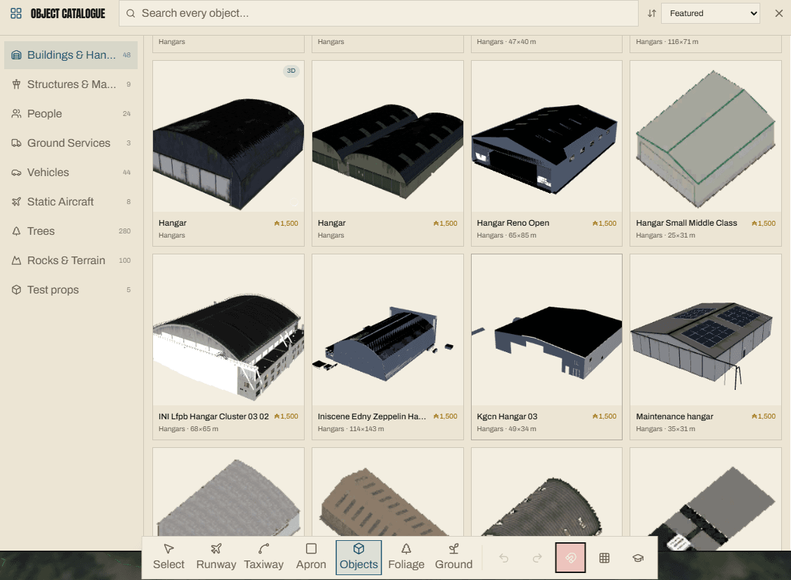 Object catalogue