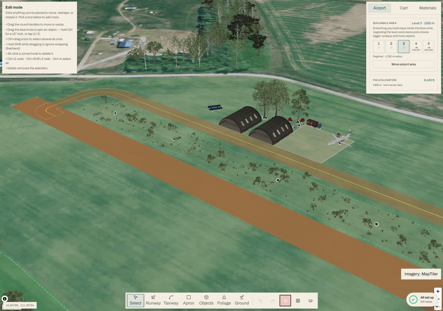 3D airport editor